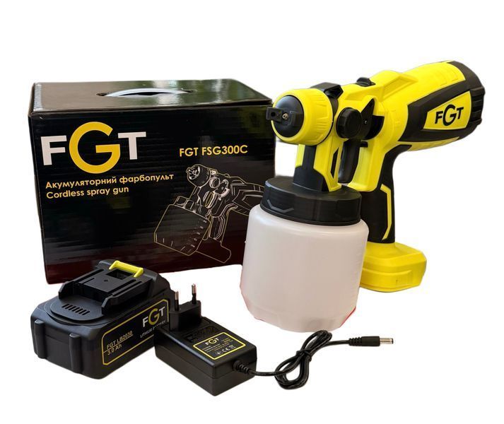 Аккумуляторный краскопульт FGT FSG300C (3.0 Ah x1, зарядное устройство) FSG300C/3 фото Аккумуляторный краскопульт FGT FSG300C (3.0 Ah x1, зарядное устройство) FSG300C/3 фото