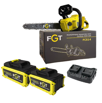 Акумуляторна ланцюгова пила FGT FCS14С-8SET (8.0 Ah x2, зарядний пристрій) FCS14С-8SET фото